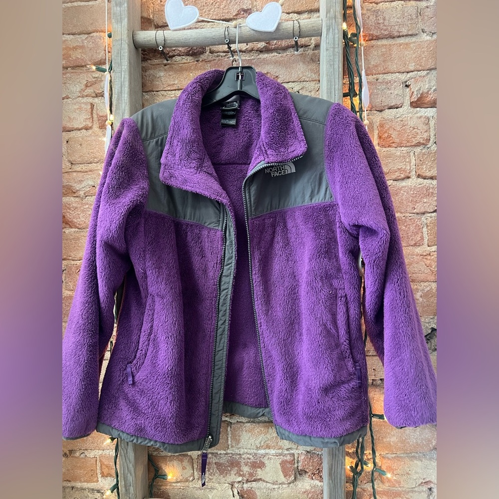 The North Face Girls/Juniors 14-16 Vibrant Purple Teddy Jacket